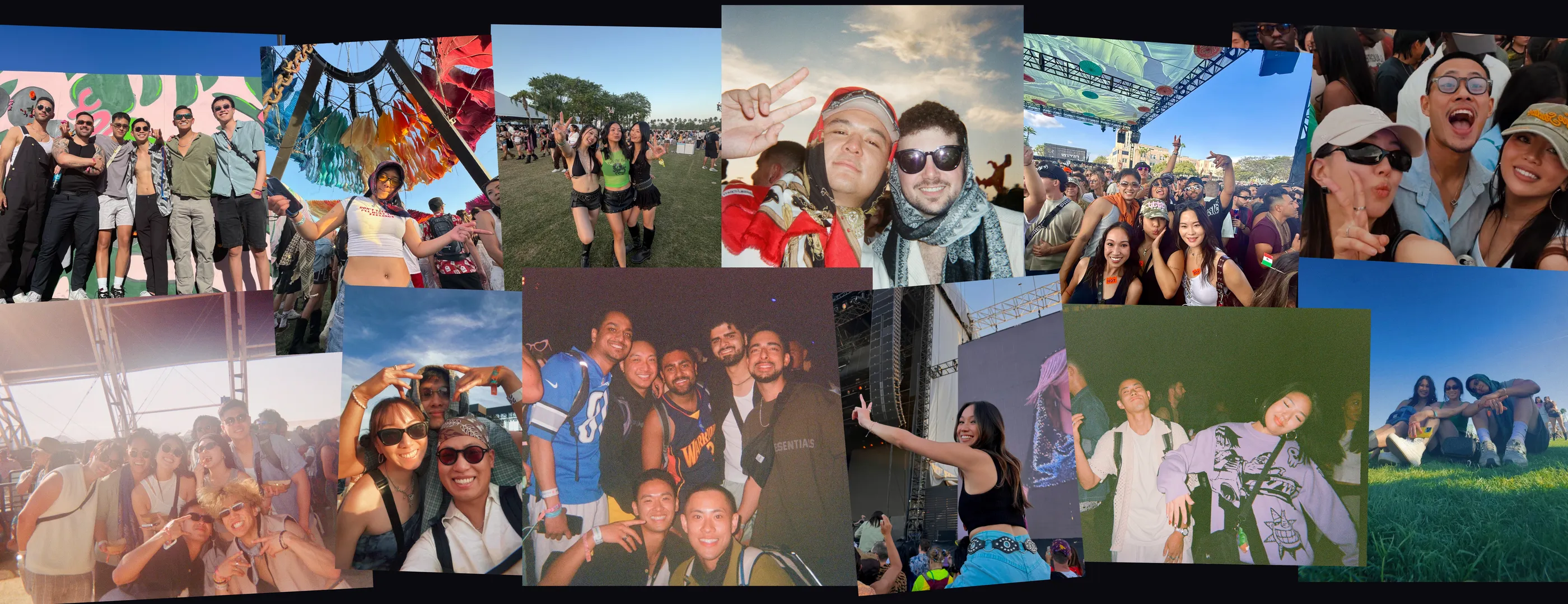 Friends at concerts and festivals